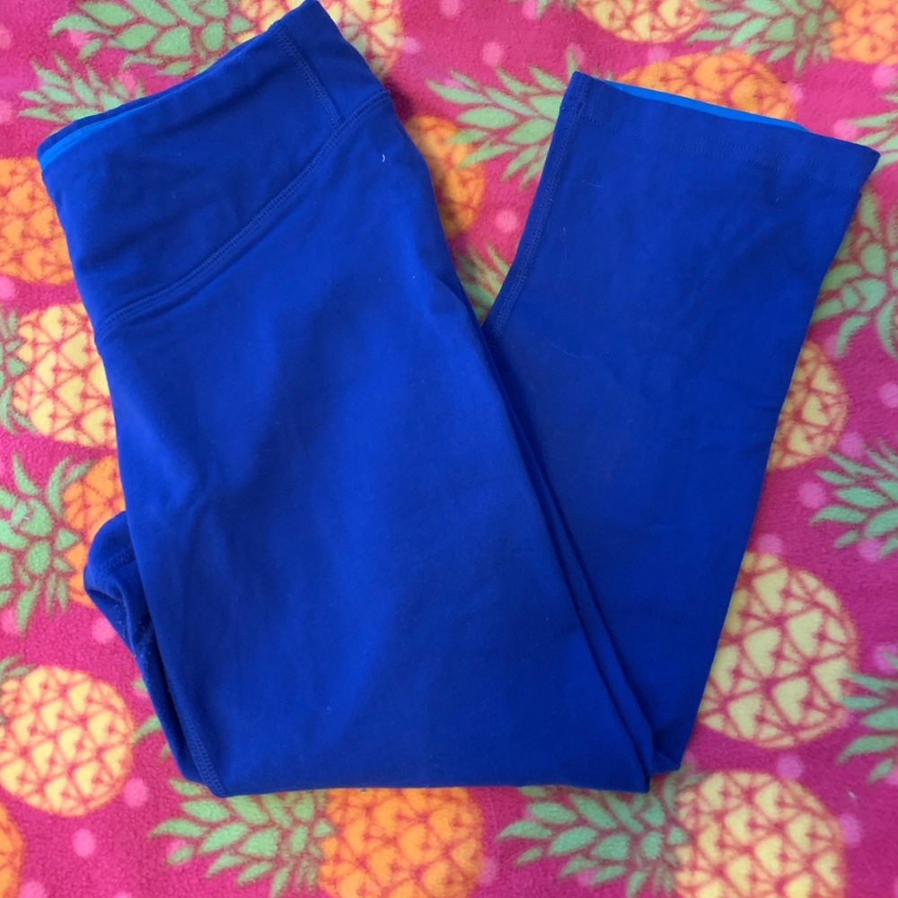 Bright blue Lucy crop leggings